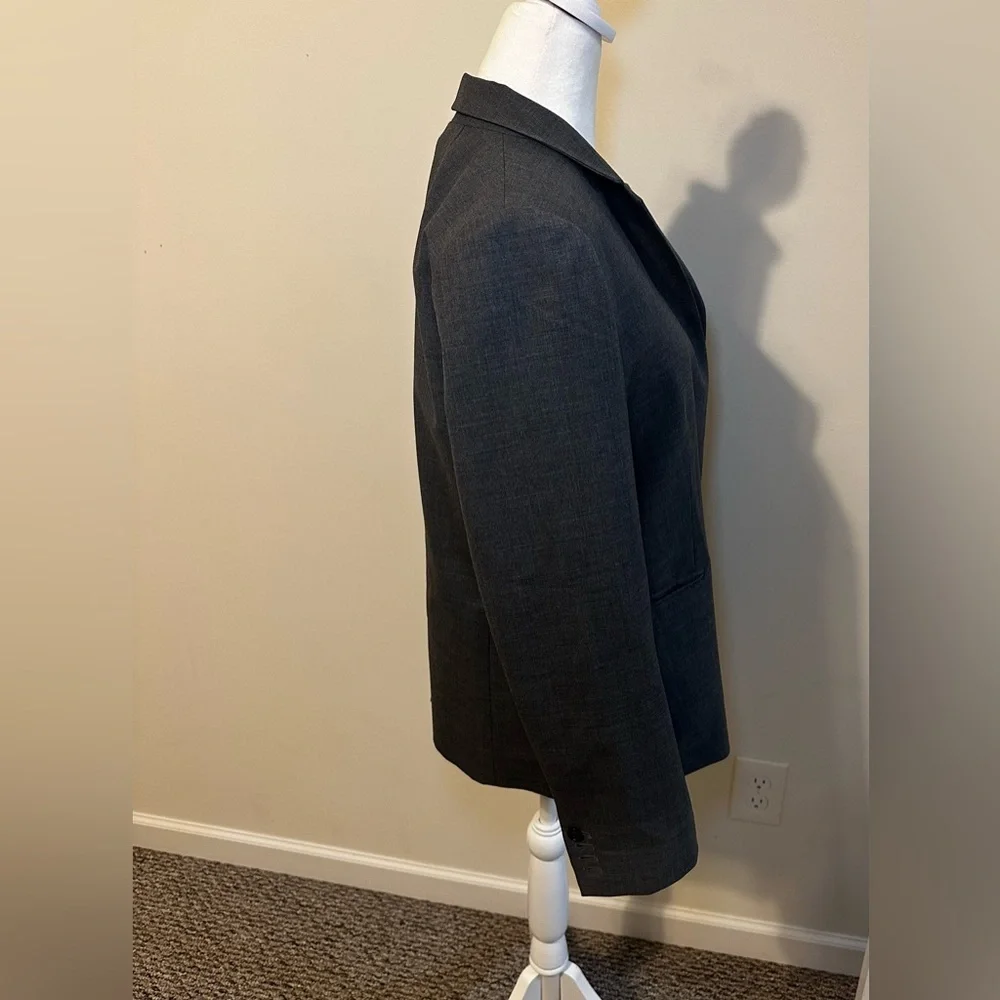 J. Crew Dark Gray Wool Blazer Jacket Size 12 - Picture 5 of 9
